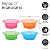 Party Essentials Salad/Snack Bowls, Hard Plastic, 10 oz, Assorted Neon