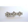 Small crystal flower shaped alligator hair clip for fine thin hair