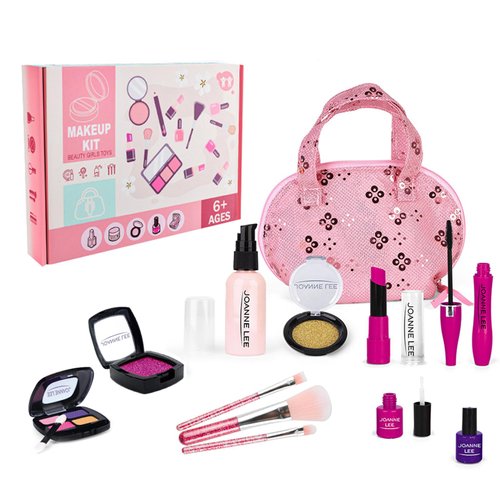VisionKids Pretend Makeup for Toddlers, Kids Makeup Kit for Girl, Play Makeup for Little Girls，Makeup Sets for Girls Toddler Princess Toys Christmas Birthday for Girls Age 3 4 5 6 7 8 9 10 11 12 Year