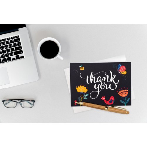 Spark Ink 36 Thank You Cards with Envelopes Bulk, Thank You Notes, Blank Cards and Envelopes, for Wedding, Gift Cards, Christmas, Graduation, Bridal & Baby Shower, Funeral - 4x6 Bulk Stationary Set