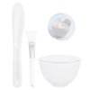 FERCAISH 3Pcs Diy Face Mask Mixing Bowl, Microwavable Silicone Facial Mud Bowl Cosmetic Beauty Tool for Home Salon(White)