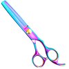 MISSUM Thinning Shears For Hair Cutting - 6.5" Hair Thinning Scissors For Cutting Hair - Rainbow Hair Thinning Shears For Women And Men With Gold Adjustable Screws