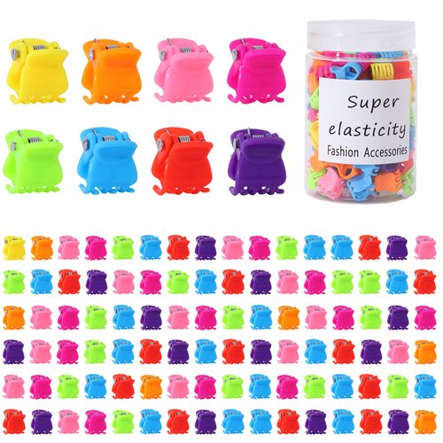 Kasmena 100Pcs Mini Hair Clips for Girls Women,Cute Tiny Hair Clips Small Hair Claw Clips for Thin Thick Hair Strong Grip Hair Clips Hair Styling Accessories Birthday Christmas Party Gifts,Candy Color