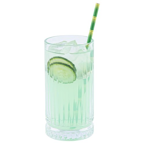 Restaurantware 7.8 Inch Paper Straws For Drinking 100 Sturdy Eco-Friendly Paper Straws - Premium Bamboo Stalk Design Green Paper DurablePaper Straws Vibrant Colors For Cold Drinks