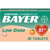Aspirin Regimen Bayer 81mg Chewable Tablets, #1 Doctor Recommended Aspirin Brand, Pain Reliever, Orange Flavor, 36 Count