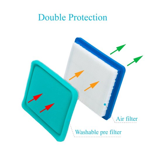 HOODELL 491588s Air Filter with Pre Filter, Compatible with Briggs and Stratton 491588, Toro 20332, Craftsman 3364, Premium Lawn Mower Air Cleaner