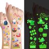 Crazy Night Glow Easter Temporary Tattoos for Kids -75 Styles, Glow Easter Tattoos for Kids Party Favors, Happy Easter Party Supplies Gifts for Boys and Girls, Easter Basket Stuffers