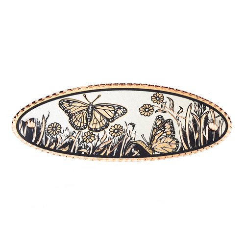 Copper Handmade Butterfly Hair Clips. Copper Butterfly French Barrettes with Silver Backing No-Sl...