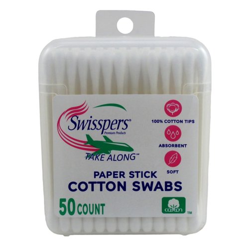 Swisspers Take Along Cotton Swabs 50 Count (12 Pieces)