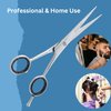 Doozay Professional Barber Hair Cutting Scissors 6” Extremely Sharp Blades, Razor Edge Cutting Blades, Stainless steel Scissor Hair Cutting Scissors, Anti Slip Hair Shears for Men and Women (Silver)