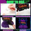 Chinco 6 Pcs Glow Party Birthday Centerpieces Neon Birthday Decorations Honeycomb Birthday Centerpieces Neon Centerpieces for Tables Neon Birthday Party Supplies(Vibrant)