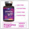 Women's Prenatal Multivitamin with Folic Acid & DHA, Prenatal Vitamins w/ Folate, Omega 3, Vitamins D3, B6, B12 & Iron, Pregnancy Support Prenatal DHA Supplement, Non-GMO Gluten Free - 120 Softgels