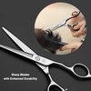 Hair Cutting Scissors and Thinning Scissors Kit,6.5 inch Professional Salon Haircut Scissors Kit,Barber Hairdressing Shears Set,Hair Cutting Shears Texturizing Shears (Silver)