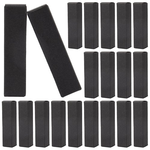 AUEAR, 50 Pack Black Kraft Paper Lipstick Boxes Empty Lip Gross Box 3.35"x0.79"x0.79" Rectangle Lip Balm Boxes Perfume Essence Oil Packaging Cases for DIY Lip Gloss Gift Packaging