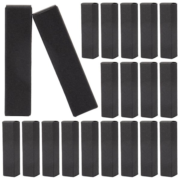 AUEAR, 50 Pack Black Kraft Paper Lipstick Boxes Empty Lip Gross Box 3.35"x0.79"x0.79" Rectangle Lip Balm Boxes Perfume Essence Oil Packaging Cases for DIY Lip Gloss Gift Packaging