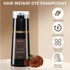 NIUYOU Hair Dye Shampoo,Hair Instant Dye Shampoo,Hair Dye Shampoo 3 in 1,Black Hair Dye Shampoo for Men & Women,Gray Covers (Dark Brown)