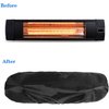 Wall-Mounted Patio Heater Cover - Black 36.5''L *9.5''H *6.5 '' W Electric Heater Cover,420D Oxford Waterproof Dustproof Infrared Heater Covers for Indoor Outdoor Garage Backyard Hanging Patio Heaters