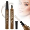 2Pcs Microblading Eyebrow Pen, 2025 Upgraded 3D Waterproof 4-Tip Eyebrow Pencil, Long-Lasting Natural Makeup Fine Stroke Magic Eyebrow Pencil Stay on All Day for Women, Gift for Beginners, Light Brown