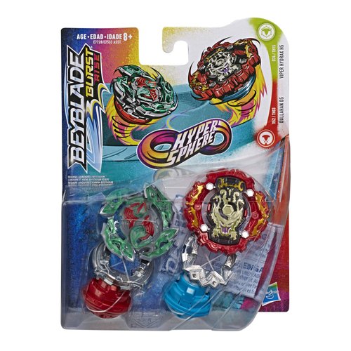Beyblade Burst Rise Hypersphere Dual Pack Viper Hydrax H5 and Dullahan D5-1 Left-Spin and 1 Right-Spin Battling Top Toy, Ages 8 and Up