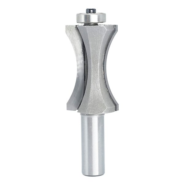 Akylin's Convex Edge Oval Router Bit 1/2" SHK x 1-13/16"CL, Shallow Bullnose at 1-1/2" Length,Convex Column Molding Router Bits-Perfect for Stair Treads and Shelf Edges