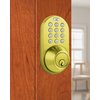 MiLocks DF-02P Keyless Entry Deadbolt Door Lock with Electronic Digital Keypad Entry, Polished Brass , Yellow