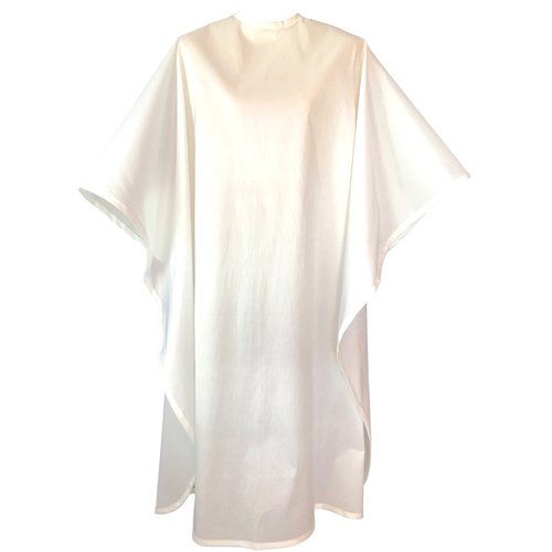 JNxcel Premium Quality Water Repellent Nylon/Polyester Fabric Hair Salon & Barber Hair Cutting & Shampoo Cape with Snap Closure (White) …