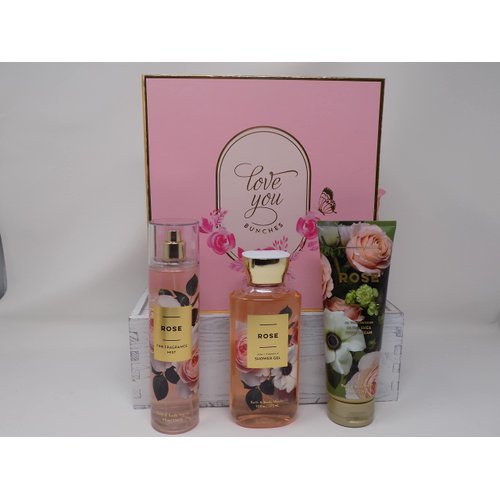 New Love You Bunches Gift Set Rose Fine Fragrance Mist, Ultra Shea Body Cream and Shower Gel