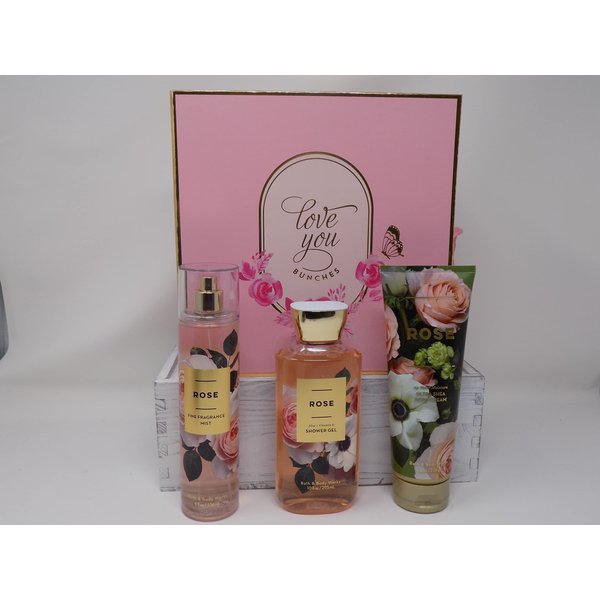 New Love You Bunches Gift Set Rose Fine Fragrance Mist, Ultra Shea Body Cream and Shower Gel