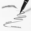 0.01mm Ultrafine Liquid Eyebrow Pencil to Create Thin to Thick Micro Hair-like Eyebrow, Instant Lift Eyebrow Color, Long-lasting Waterproof Natural Look Eyebrow Pen (#02 Dark Brown)