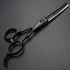 SHARONDS 6/7 Inch Professional 440C Hair Cutting Scissor Salon Hairdressing Thinning Shears Perfect for Barber and Home Use (6 in tooth)