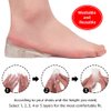 Dr.Foot Adjustable 5-Layer Height Increase Insoles, Silicone Heel Cushion Inserts for Men and Women, Gel Heel Lift Inserts for Leg Length Discrepancy