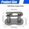 YOXUFA 420 Drive Chain Master Link for Coleman CT200U CT200U-EX BT200X Baja Warrior Massimo MB200 MB165 Mini Bike XR CRF50 SSR 110 125cc TaoTao Coolster Apollo ATV 4 Wheeler Quad Go Kart Pit Dirt Bike