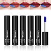 5 Colours Peel Off Lip Gloss,Long Lasting Lip Tint,Peel Off Lip Stain Lip Tattoo Stain,Tattoo Magic Color Peel Off Lip Tint,Matte Lipstick Waterproof Lip stain for Womens Girls