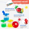 TOUHKAN Toddler Paint Brushes Paint Cups, Droppers for Kids, No Spill Paint Cups for Kids, Plastic Liquid Dropper for Kids Crafts, Spill Proof Paint Cups for Preschool Classroom Furniture