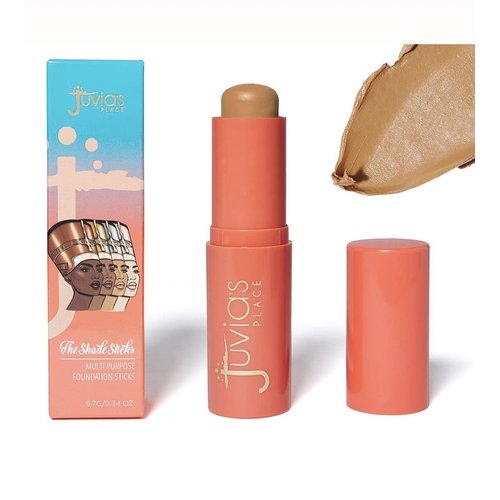 Juvia's Place Shade Stick Foundation, Concealer, Contour, Dominica, Tan w/Golden Undertone, 34 oz