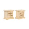 Wooden Dollhouse Night Stands | Set of 2 | Bedside Tables | Dolls House Furniture | 1/12 Scale (Light)