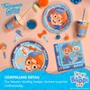 Treasures Gifted Officially Licensed Blippi Cupcake Toppers & Wrappers 24ct - Blippi Cupcake Topper - Blippi Cake Decorations - Blippi Birthday Party Supplies - Blippi Cake Toppers