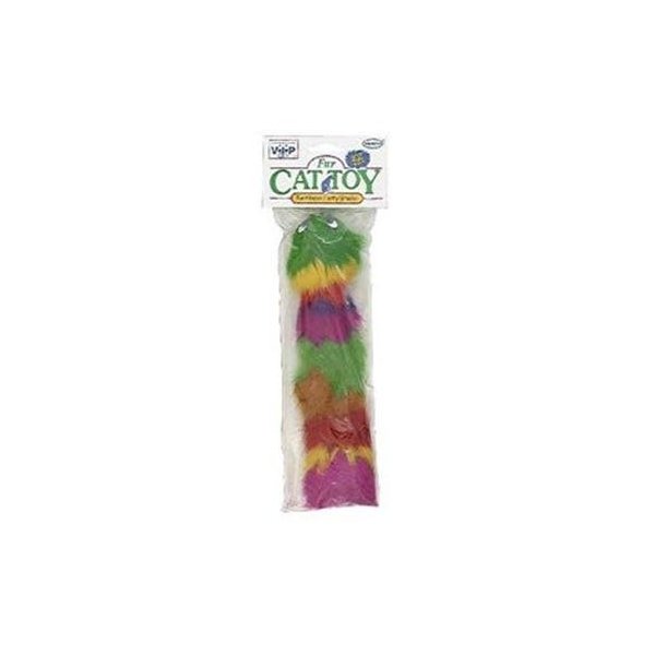 Vo-Toys Multicolor Squeaky Fur Snake Cat Toy