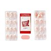 KISS imPRESS No Glue Press-On Nails, French, Fearless', Light Neutral + White Tip French, Medium Size, Almond Shape, Includes 30 Nails, Prep Pad, Instructions Sheet, 1 Manicure Stick, 1 Mini File