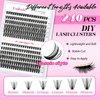 DIY Lash Extension Kit Lash Bond and Seal Lash Clusters Kit ? Pcs Cluster Lashes D Curl with Lash Tweezers for Individual Lashes Kit Eyelash Extension Kit at Home (Kit 40D+50D-0.07D, 8-16mm)