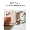 haoa Tape Measure for Body Measuring, 79Inch/2Meters Retractable Measuring Tape for Body Fabric Sewing,Measurements Dual Sided (Square,1 Pack) (Pale Pink)