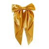 Yuyeran Super Big Bow Hair Clips French Style Soild Color Knotted Bowknot Spring Snap Barrettes Hair Clips with Long Ribbon for Women Girls (Gold)