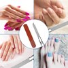 Metal Nail File for Natural Nails, Stainless Steel Nail Files with Sharp Pointed Tip Fingernail File Sheath Case Double Sided Curved Reusable Nail File Manicure Tools Home Salon Travel Use Men Women