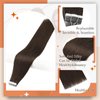 Full Shine Tape in Human Hair Extensions 14 Inch Skin Weft Adhesive Tape in Hair Extension Color 2 Dark Brown Glue in Remy Human Hair Tape in Extensions 20Pcs 50g Thick End Hair