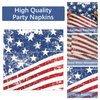 Qyeahkj 100 Pcs 4th of July Party Plates and Napkins Tableware Set American Flag Birthday party Dinnerware Supplies Patriotic Favors Independence Day Decorations for Girls Boys Kids Serve 25