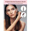 TEOYALL Angled Eyeliner Brushes Set, 3 PCS Ultra Thin Slanted Angled Eyebrow Brush Precision Defined Brushes (3 Angled Eyeliner Brushes)