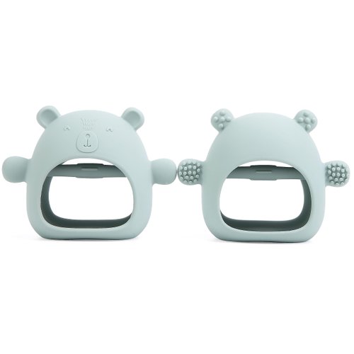 100% Food Grade Silicone Baby TEETHER Teething Toys for Babies (Moody Blue)