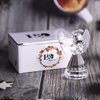 HDCRYSTALGIFTS 3inch Crystal Angel Figurine Paperweight Decor Glass Ornaments Art Collecible (Clear)