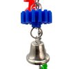 1008 Gear Bell Grabber - Handcrafted super shreddy bird cage toy, Natural rattan vine ball, Colorful crinkle paper, Wood Beads, Cardboard chew donuts, Fun for pets to forage apart