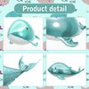 4 Pcs Whale Shape Giant Foil Balloons Birthday Party Baby Shower Decorations Kids Gift for Ocean Animal Under Sea Beach Theme Party